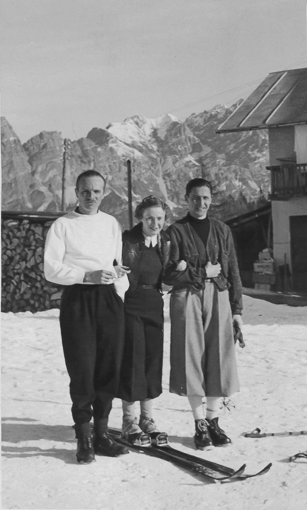 Renzo Bongiovanni Radice con amici a Cortina d'Ampezzo, metà anni '30